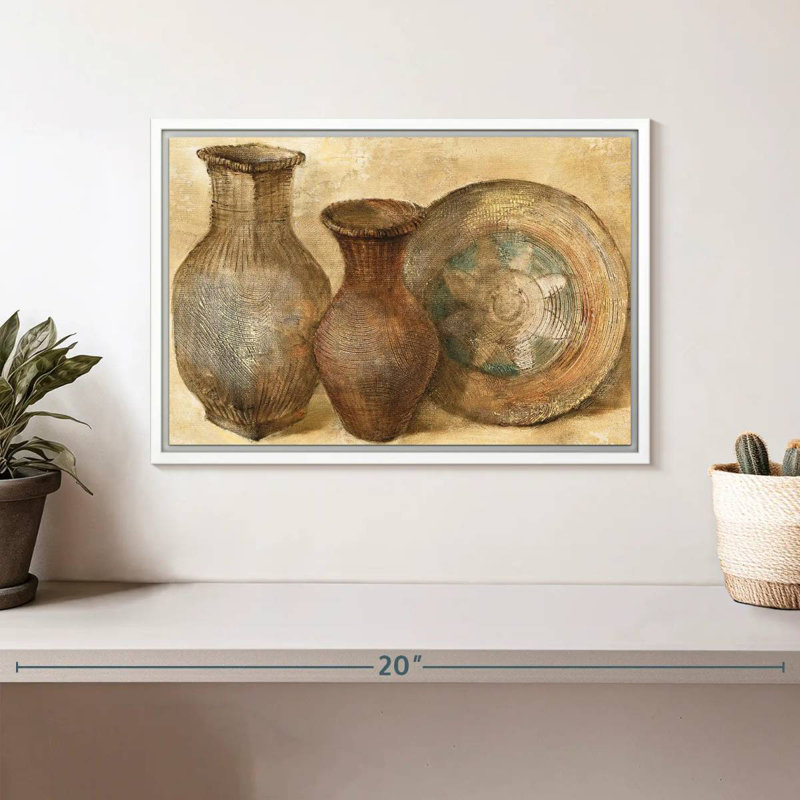 Vaisseaux tissés II, Cadre flottant blanc, 13 po x 9 po