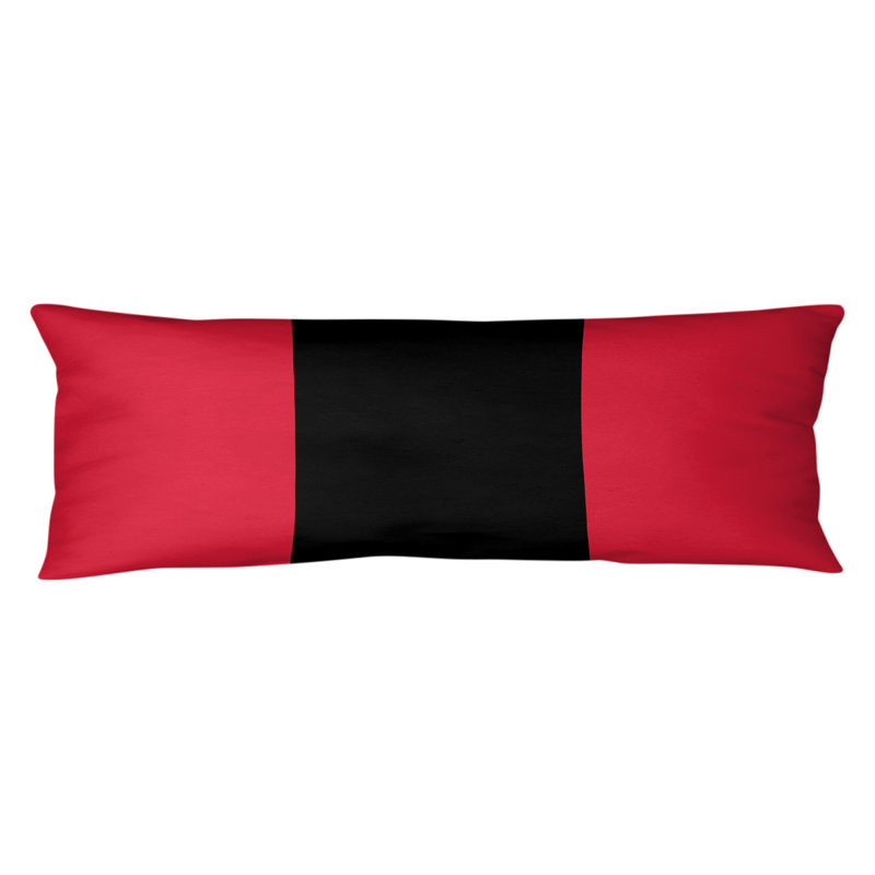 Polyester Medium Pillow, Red/Black Middle, Acuff 