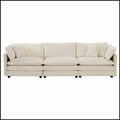 Luxueux canapé modulaire surdimensionné pour le salon, rehaussant le confort et le style avec ce repose-pieds convertible