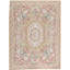 Hand-Knotted High-Quality Ivory and Green Area Rug