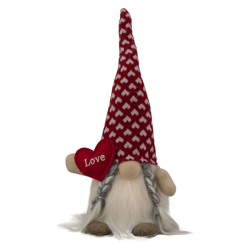 Gnome illuminé 13 po avec cœur
