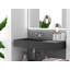 Ensemble de lavabo de salle de bain mural moderne à surface solide avec miroir à DEL 36 "Juniper-82220407