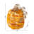 6"H Fall Multi Stripes Glass Pumpkin