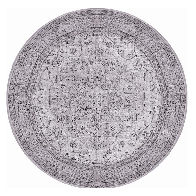 Tapis rond de qualité supérieure 5 pi, 100% polyester, 1850 g / m², Hauteur du velours: 0,2 po | Polyester recyclé, lavable à la machine à 30 ° C | Tapis doux, durable et écologique pour le salon ou la chambre à coucher