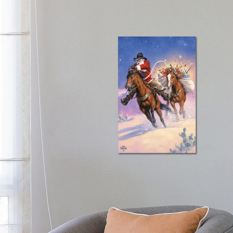 Santas Big Ride by Jack Sorenson - Wrapped Canvas Gallery-Wrapped Canvas Giclée, 66.04cm H x 45.72cm W