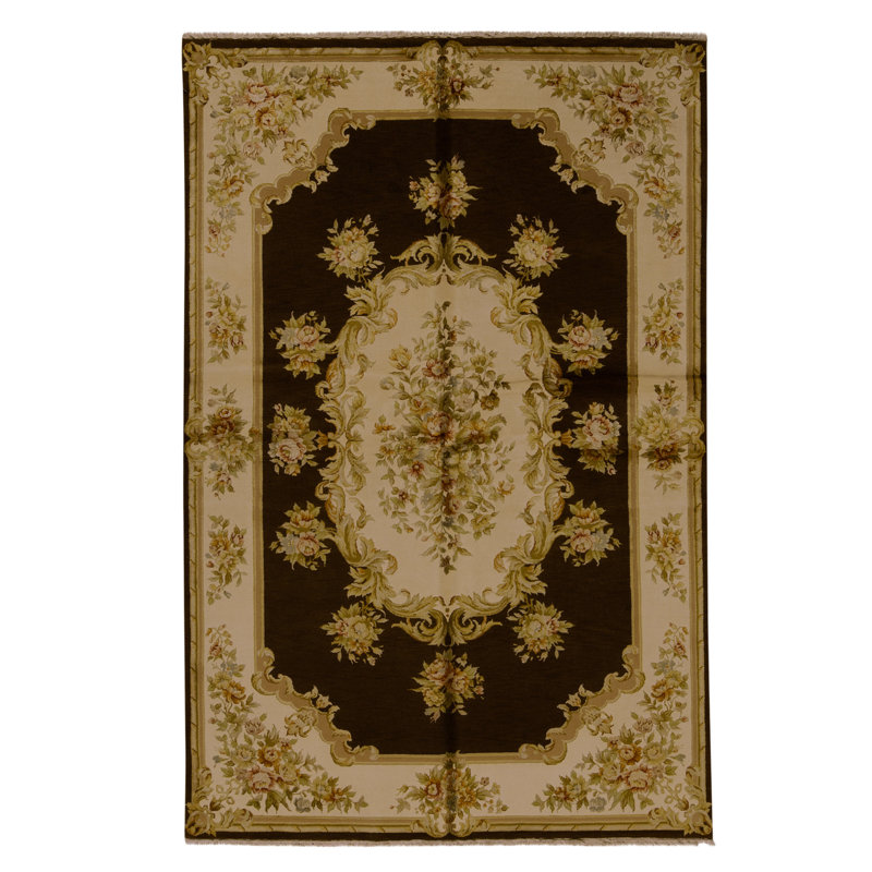 Handmade Silk and Wool Area Rug