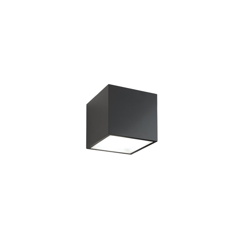 Bloc Aluminium LED Wall Light, 5.5" H x 6" W x 4.5" D, Bronze
