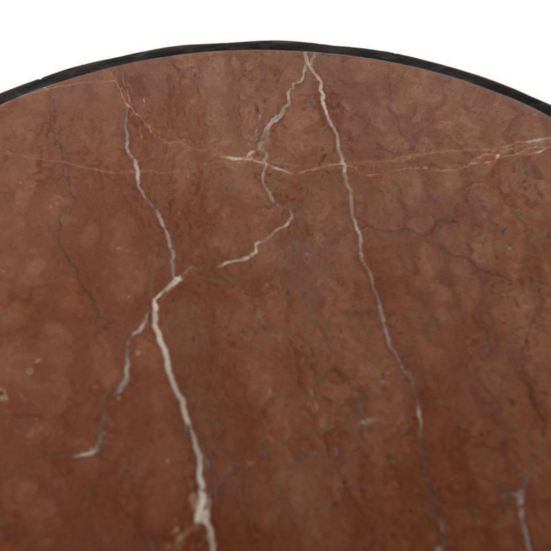 Billings End Table, Rust Top/Gray Base