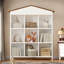 Support de rangement en forme de maison avec neuf compartiments de rangement et un design à blocs de couleurs-1525558447