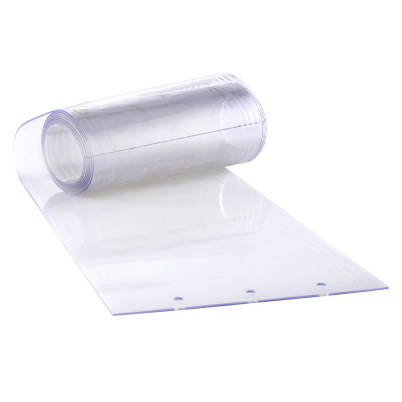 Ensemble de rideau en PVC transparent H 84 po x l 48 po - Bandes de porte de congélateur robustes pour glacière, entrepôt et garage
