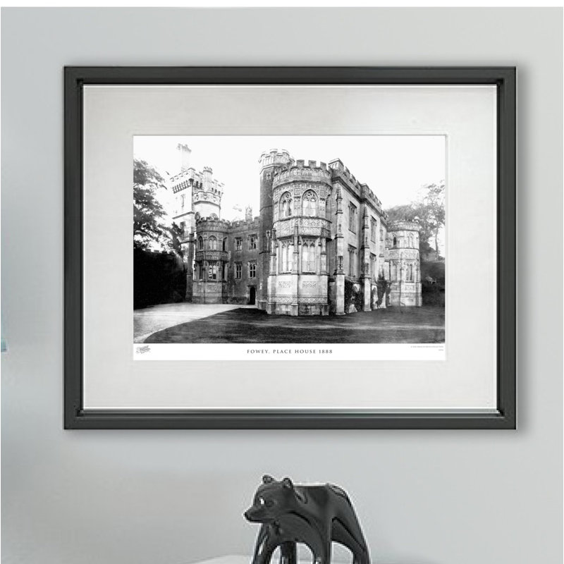 Fowey, Place House 1888 - Single Picture Frame Print, 40cm H x 50cm W x 2.3cm D