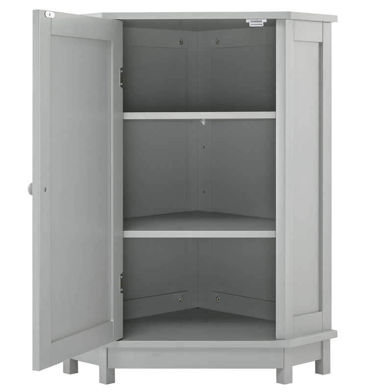 Élégante armoire de salle de bain grise