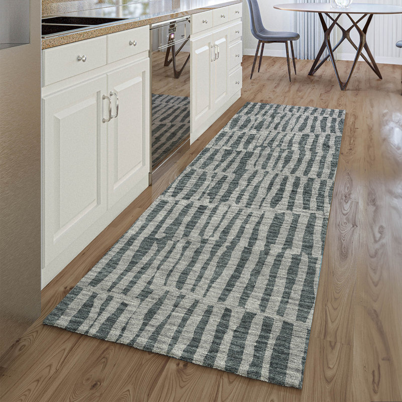 Premium Machine Washable Addington Charcoal Rug, Runner 2'3" x 7'6"