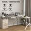 L-Shaped Metal Base Computer Desk-1608336183