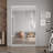 80"H Aluminum Frame 1 Lite Tempered Mirrored Sliding Closet Doors with Installation Hardware Kit-89056436