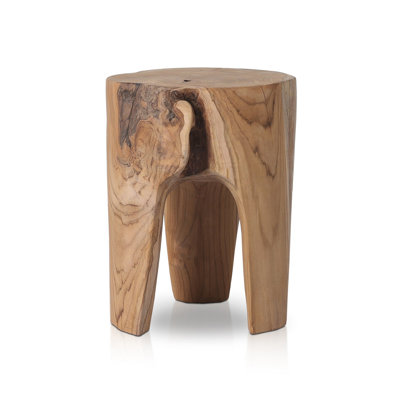 Round Teak Outdoor Side Table