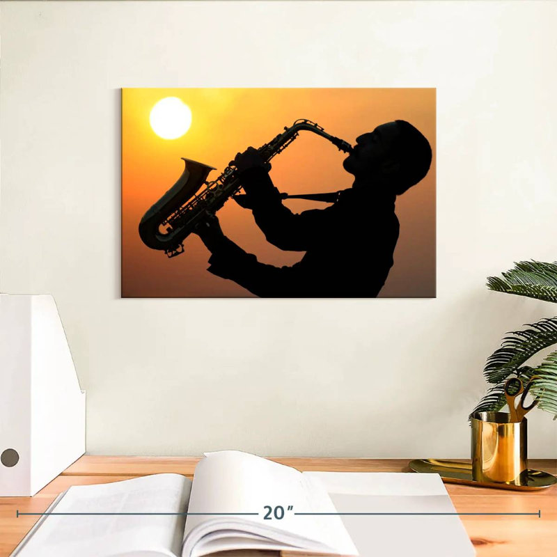 Abarca Talented Saxophonist, 8" H x 12" W