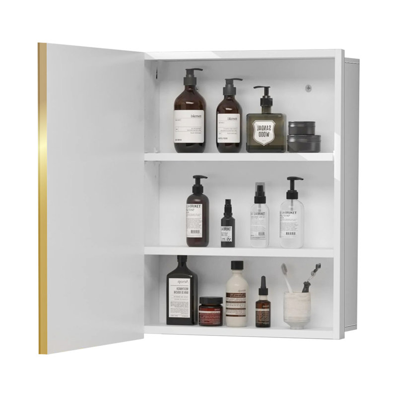 Armoire à pharmacie polyvalente avec miroir, offrant de multiples options d'installation et rangement fonctionnel