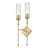 Granton 23.75 inch Modern Gold 2 Light Wall Sconce-123223002