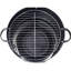 Barbecue en acier de 17 pouces avec surface de cuisson spacieuse et matériaux chauffants en noir pour fumoir d'extérieur