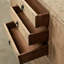 Three Drawers Console Table Weathered Natural with Distressed Gray