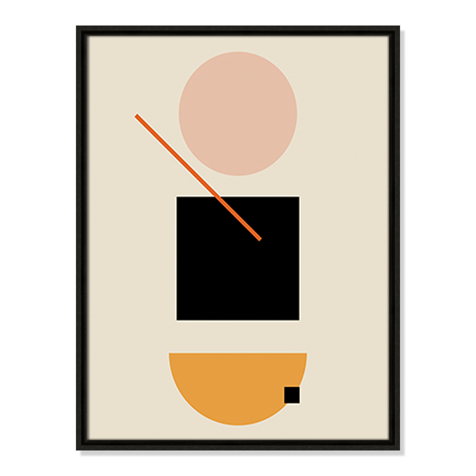 Simple Shapes by Daniela Santiago, Espresso Framed, 25.5" H x 19.5" W x 2" D