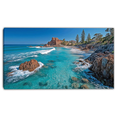 Turquoise Coastline - Wrapped Canvas Wall Art