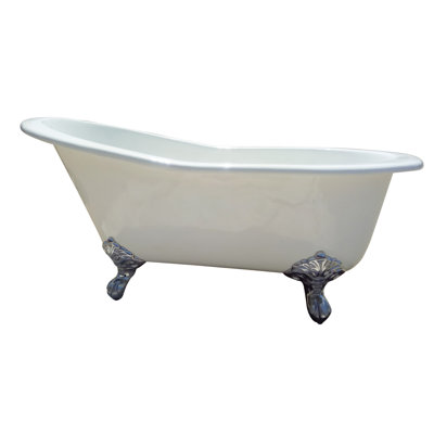 Gavin 54.25 " L x 30.12 " W Freestanding and Mounting / Installation Required Soaking Cast Iron Bathtub
