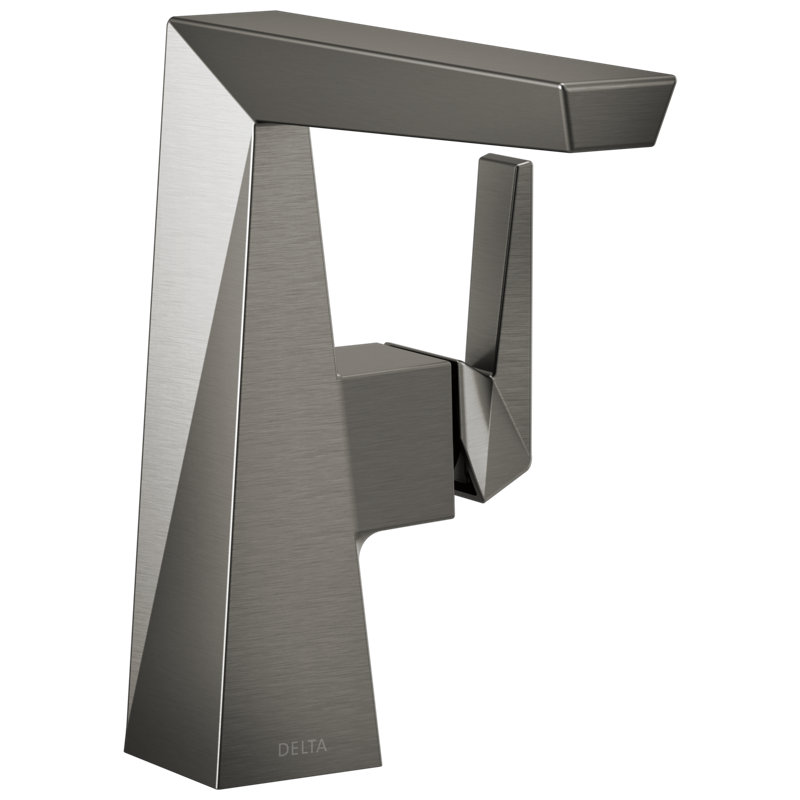 Trillian Single Hole Bathroom Faucet, Black Stainless