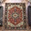 High-Quality Hand-Knotted Red And Blue Area Rug-1925348961