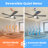 Damecia 52'' Ceiling Fan with LED Lights-1444270904