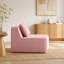 Canapé sans accoudoirs avec coussin Velours côtelé Martha - Rose-230342224-230342228