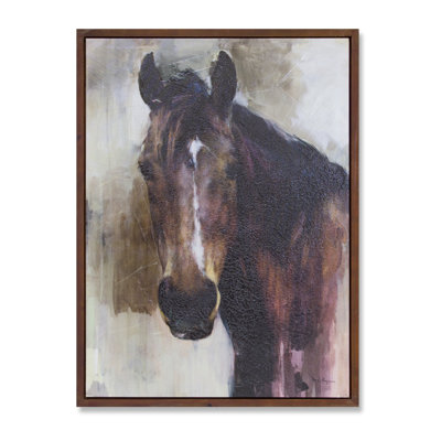 Cheval - peinture sur toile encadrée