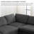 6 - Piece Solid Wood Frame Corduroy Modular Sofa-822271969