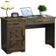 Bureau d'ordinateur Farmhouse avec 2 tiroirs et armoire - pour petits espaces / chambre à coucher-1019957824