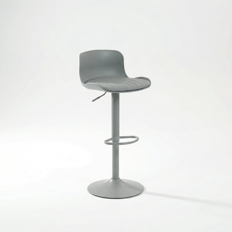 Ensemble de deux tabourets de bar pivotants réglables modernes avec dossier profilé et base en métal robuste pour îlots de cuisine et comptoirs