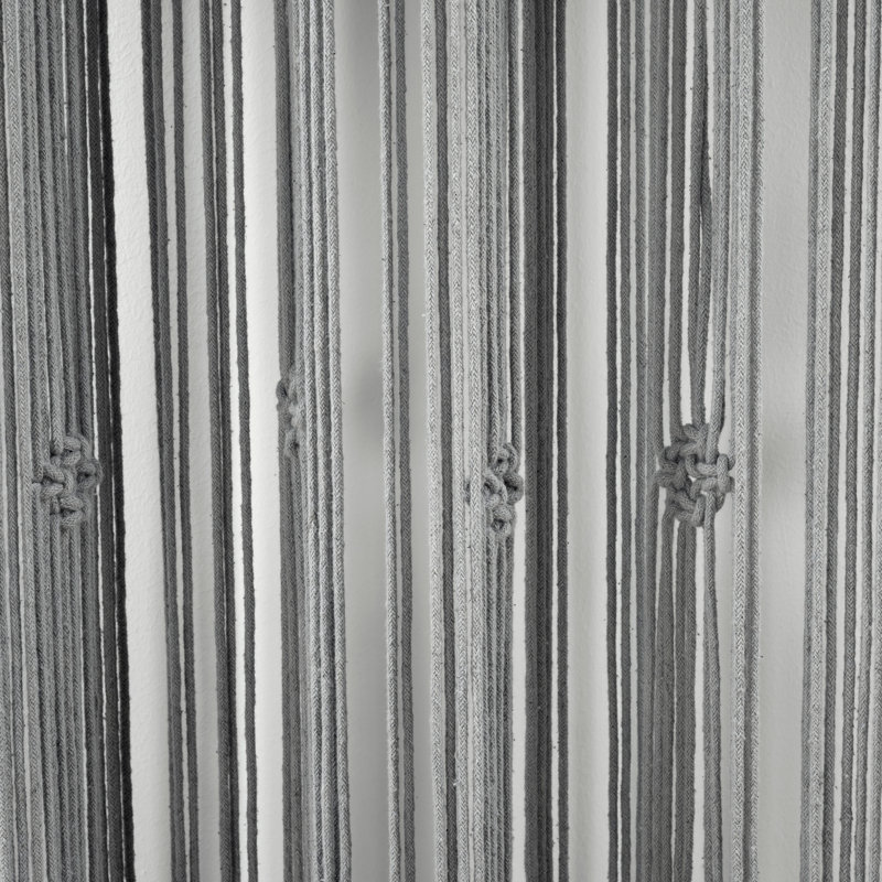 Cotton Sheer Curtain Single Panel, Gray