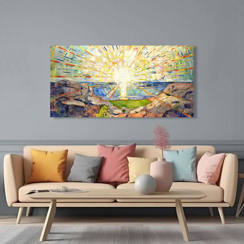 The Sun by Edvard Munch - Wrapped Canvas Print, 60cm H x 120cm W x 4cm D