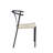 Jordian Khaki Weave Rattan Metal Frame Dining Side Chair Set of 2