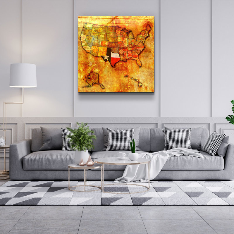 Peinture décorative en verre trempé, H 19,69 po x l 19,69 po