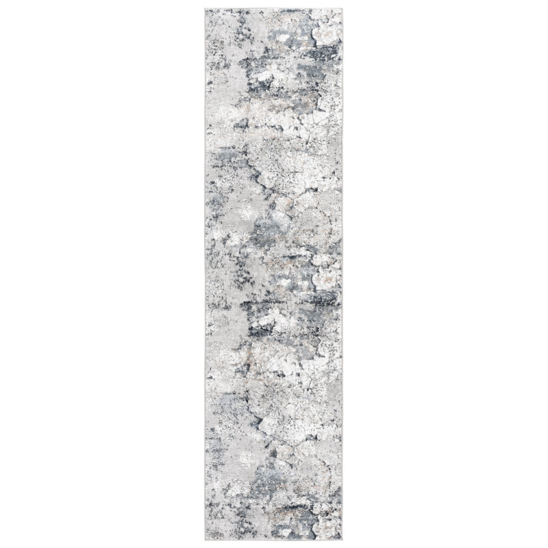 Plassie Performance Abstract Rug, Runner 2' x 8'