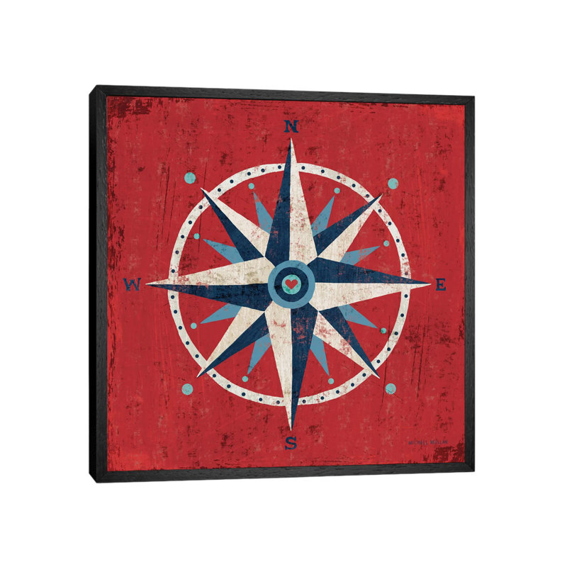 Nautical Love (Compass) by Michael Mullan - Gallery-Wrapped Canvas Giclée on Canvas, 45.72 cm H x 45.72 cm W