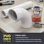 Coude 90 ° 2 po en PVC blanc à double balayage 2 po, drain Hub & Dig, raccord d'évacuation et d'évacuation, (paquet de 25)