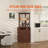 Corner Industrial Bar Cabinet, Wine Table for Liquor & Glasses, Sideboard