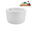 Baignoire de trempage autoportante en acrylique 41 "avec bonde et plateau en bambou Streamline