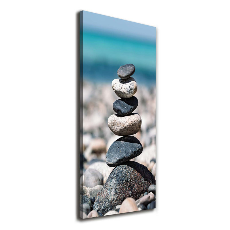 Stony Beach - Wrapped Canvas Print