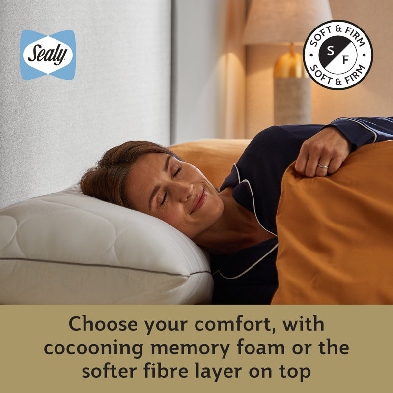 Sealy Dual Comfort Memory Foam Pillows 2 Pack