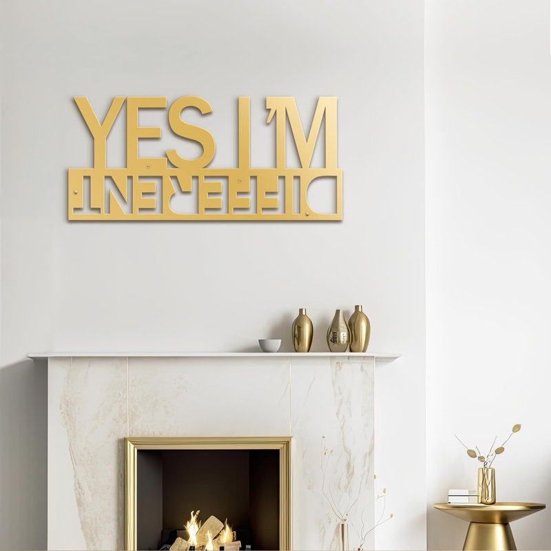 Wall Decor on Metal, 8" H x 16" W x 0.05" D, Gold