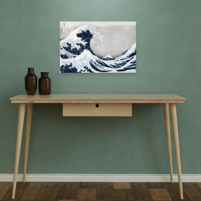 La Grande Vague de Kanagawa, 1831 - Estampe d'art mural abstraite contemporaine, H 12 po x l 18 po