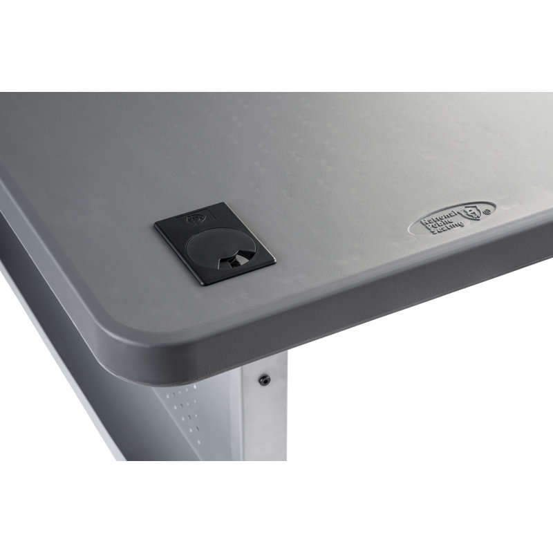 Charcoal Gray Polypropylene Flip Top Training Table with Casters